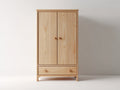 Kleiderschrank Holz 100x55x180 cm Natur - modernes Design